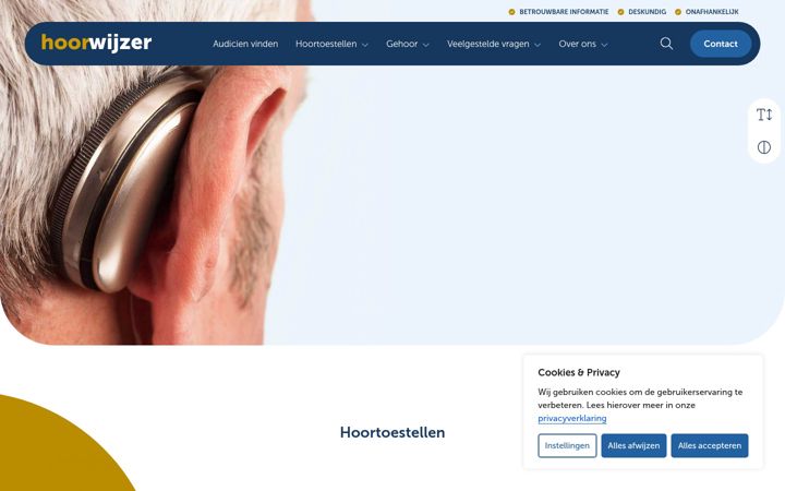 Screenshot of hoorwijzer.nl