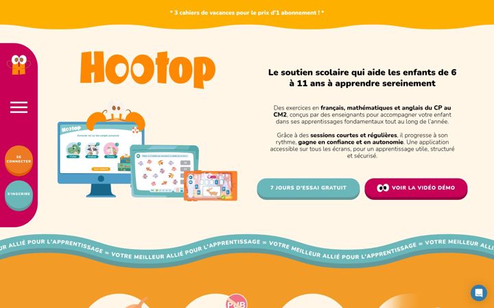 Ekraanipilt saidist hootop.fr