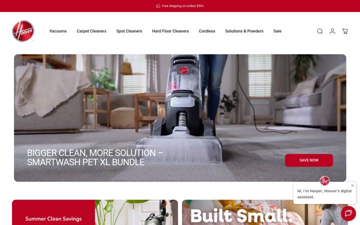 Screenshot of hoover.com