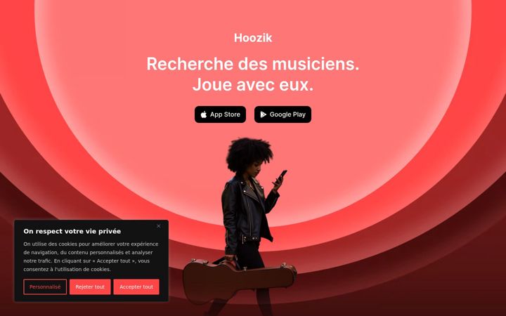 Screenshot of hoozik.com