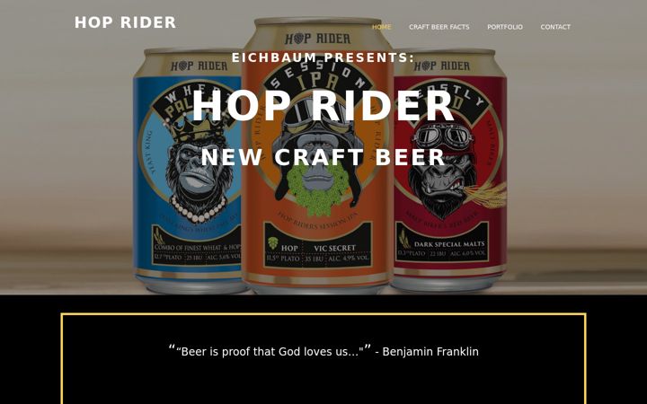 Screenshot of hop-rider.com