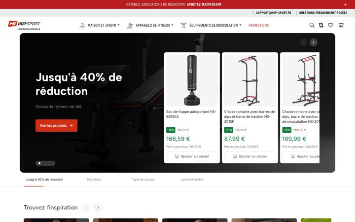 Screenshot of hop-sport.fr