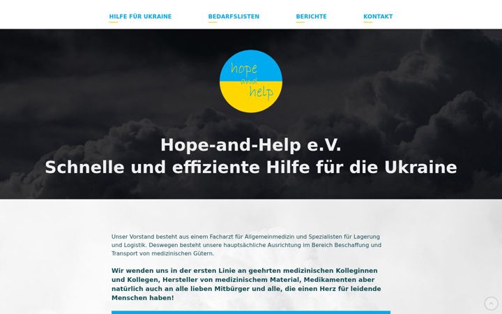 Screenshot of hope-and-help.de