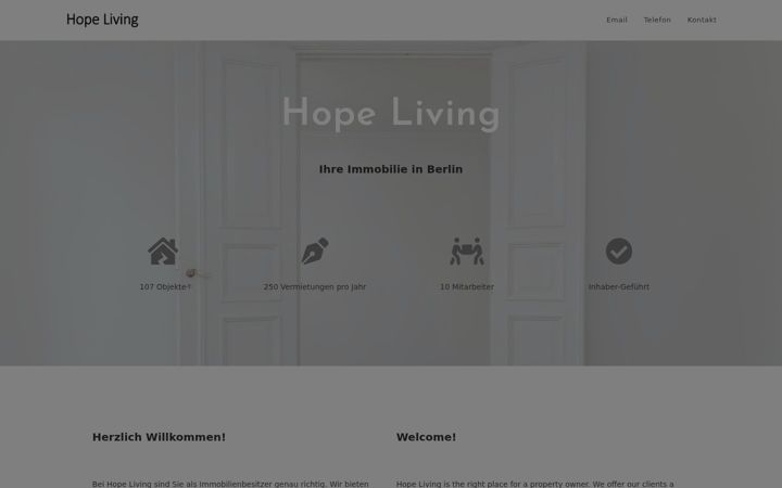 Screenshot of hope-living.de