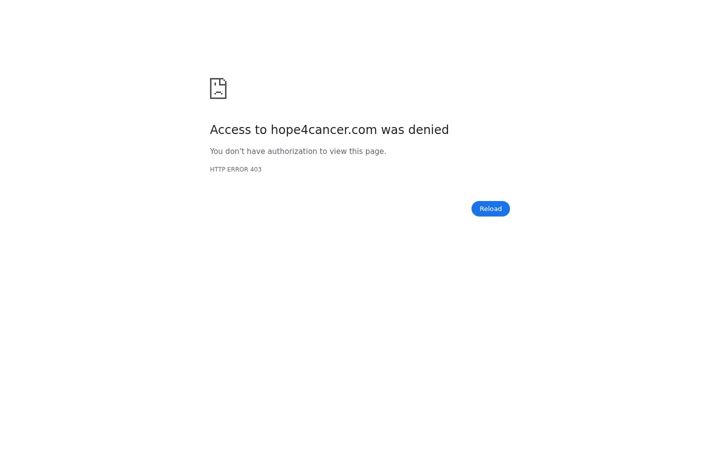 Screenshot of hope4cancer.com