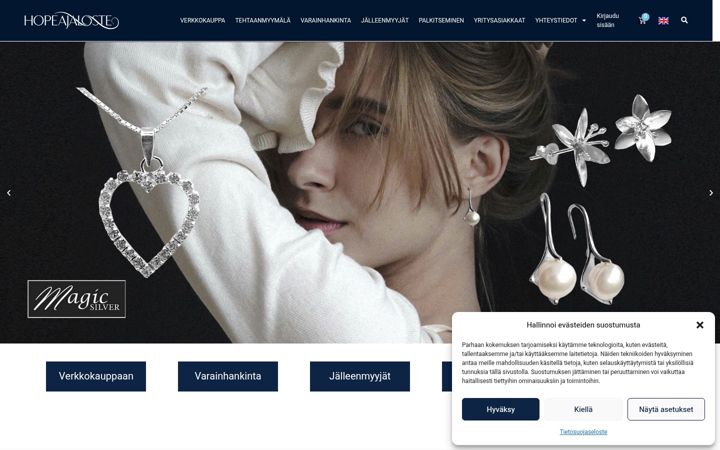 Screenshot of hopeajaloste.fi