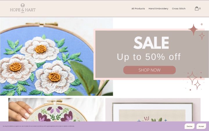 Screenshot of hopeandhart.com