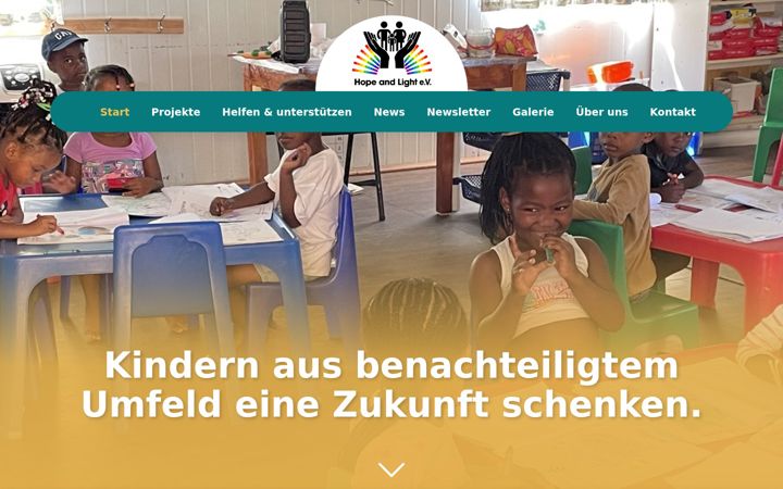 Screenshot of hopeandlight.de
