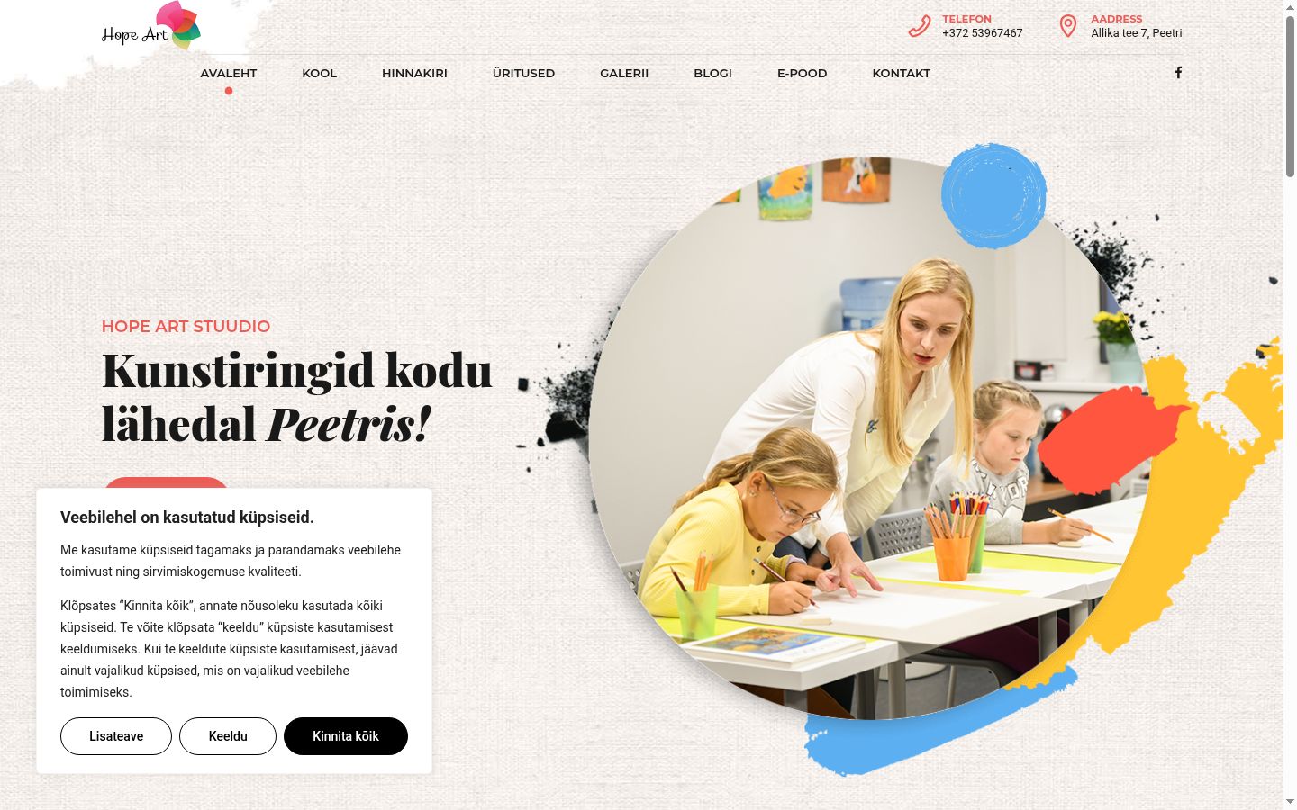 Screenshot tal-banner tal-kunsens muri qabel kwalunkwe interazzjoni