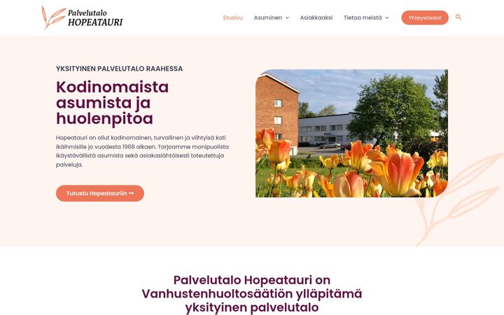 Zrzut ekranu hopeatauri.fi