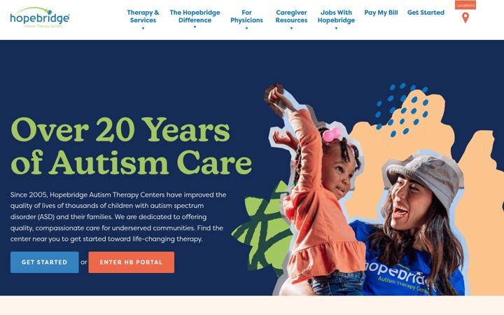 Screenshot of hopebridge.com