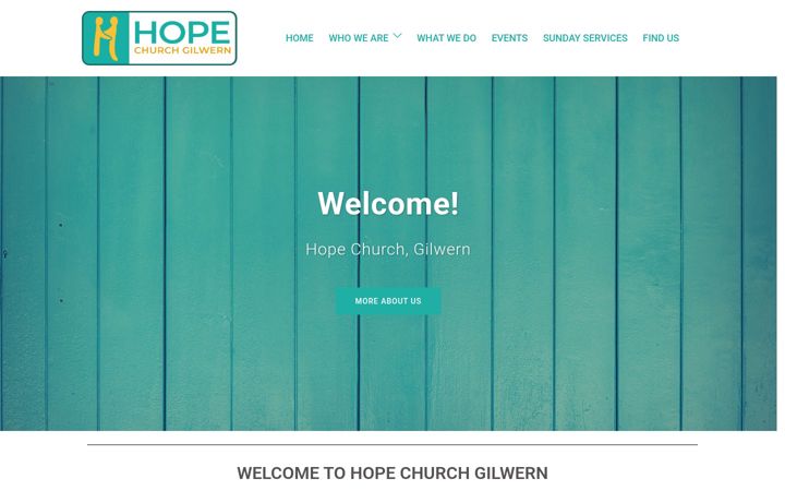 Screenshot of hopechurchgilwern.org