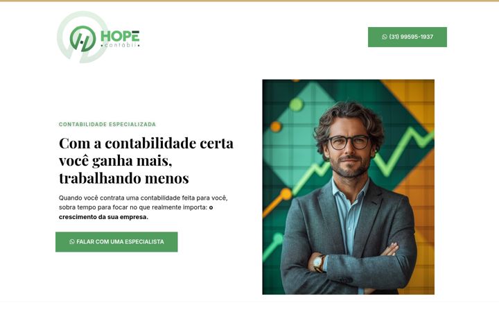 Screenshot of hopecontabil.com