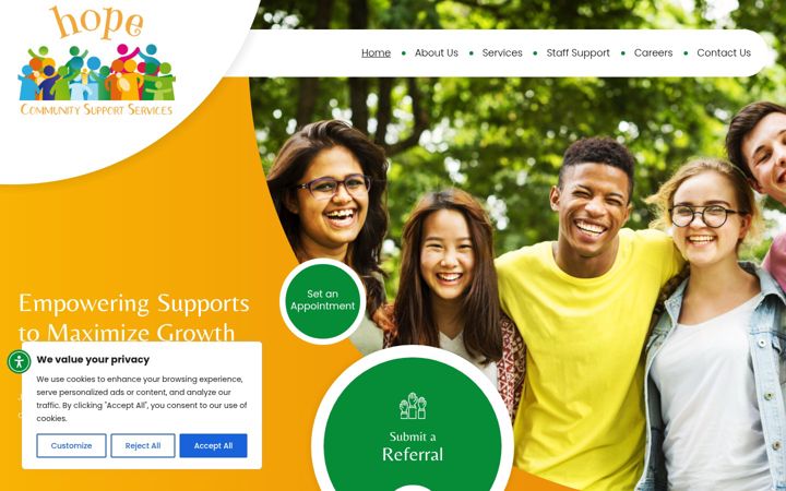 Screenshot of hopecss.org