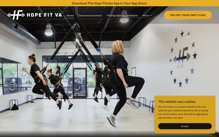 Screenshot of hopefitva.com
