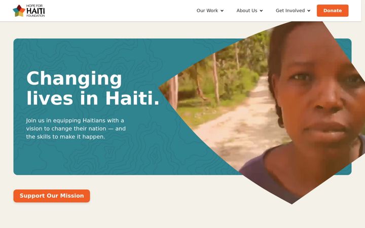 Screenshot of hopeforhaitifoundation.com