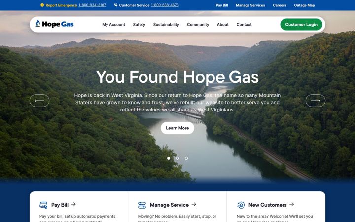 Screenshot of hopegas.com