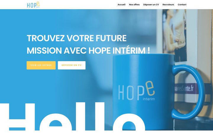 Screenshot of hopeinterim.fr