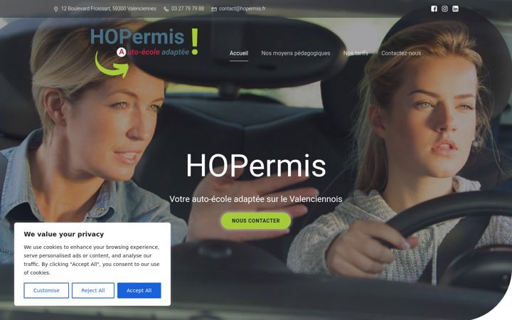 Screenshot of hopermis.fr