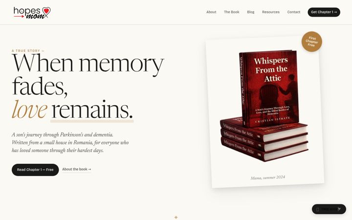 Screenshot of hopesformom.com