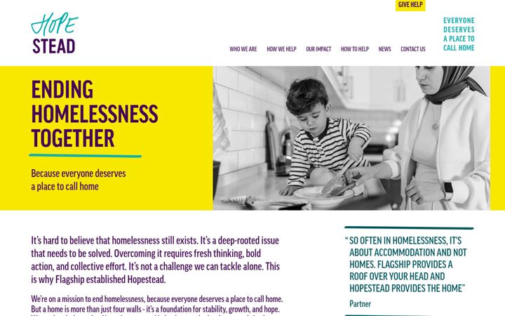 Screenshot of hopestead.org