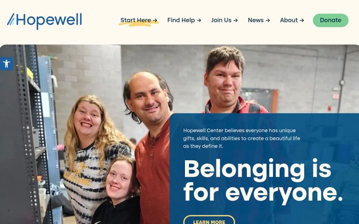 Screenshot of hopewellcenter.org
