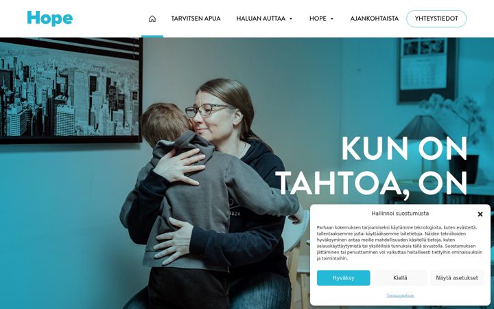 Screenshot of hopeyhdistys.fi