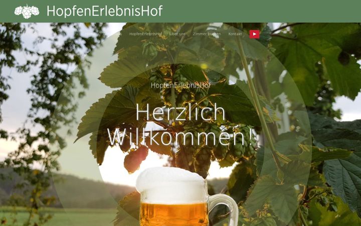 Screenshot of hopfenerlebnishof.de
