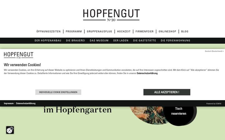 Screenshot of hopfengut.de