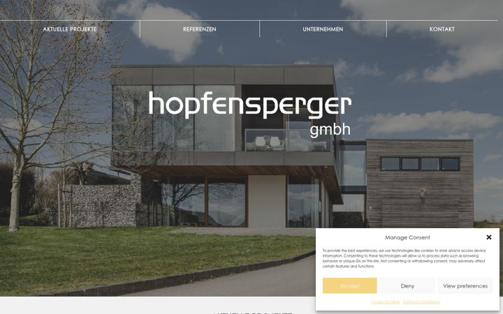 Screenshot of hopfensperger-wohnbau.de
