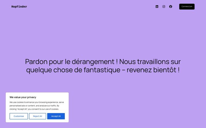Screenshot of hopfinder.fr