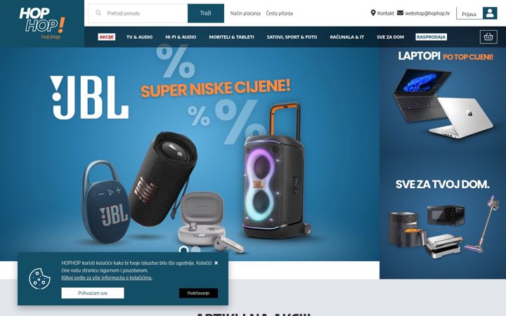 Screenshot of hophop.hr
