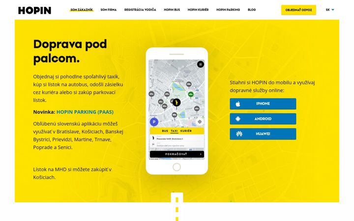 Screenshot of hopinaplikacia.sk