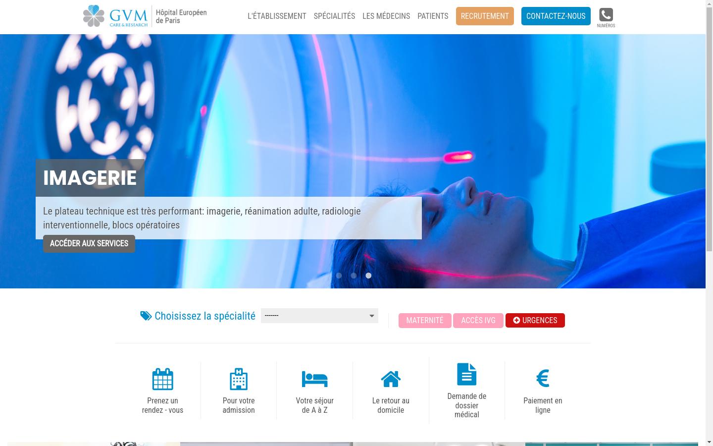 Képernyőkép: hopitaleuropeendeparis.fr