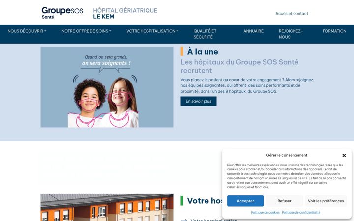 Screenshot of hopitalgeriatrique-lekem.com