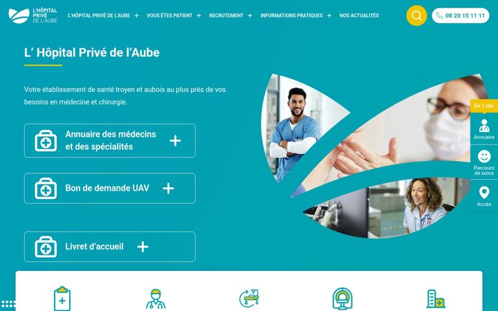 Screenshot of hopitalprivedelaube.fr