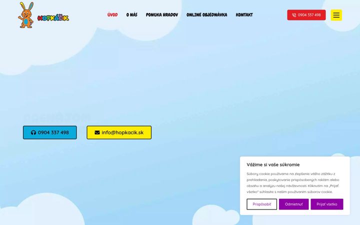Screenshot of hopkacik.sk