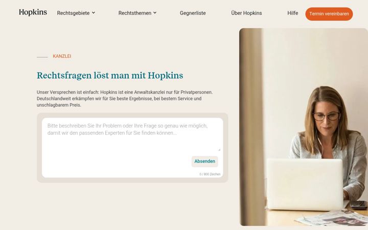 Screenshot of hopkins.law
