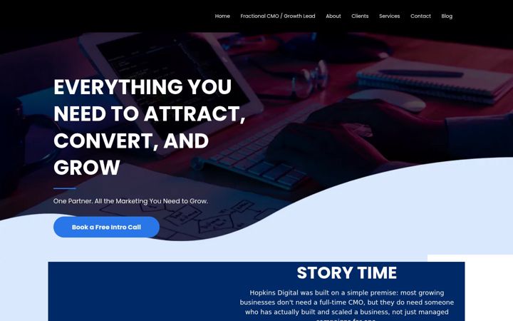 Screenshot of hopkinsdigital.com