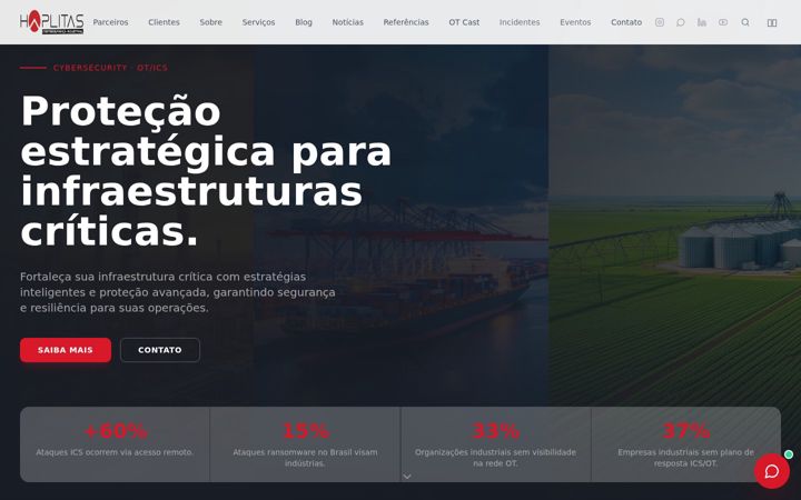 Screenshot of hoplitas.com.br