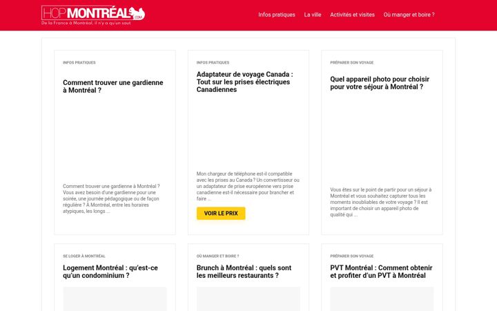 Screenshot of hopmontreal.com