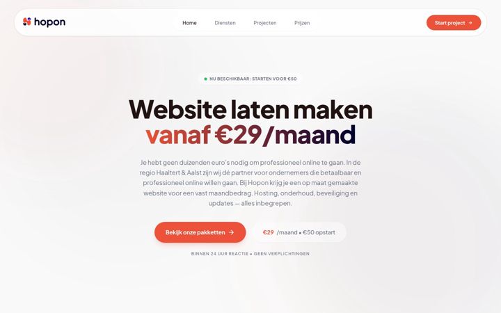 Screenshot of hopon.be
