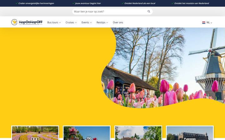 Screenshot of hoponhopoffholland.com