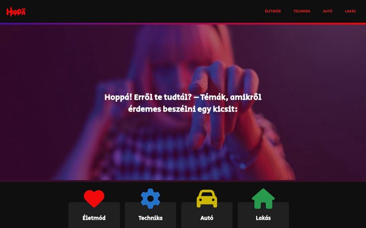 Screenshot of hoppamagazin.hu