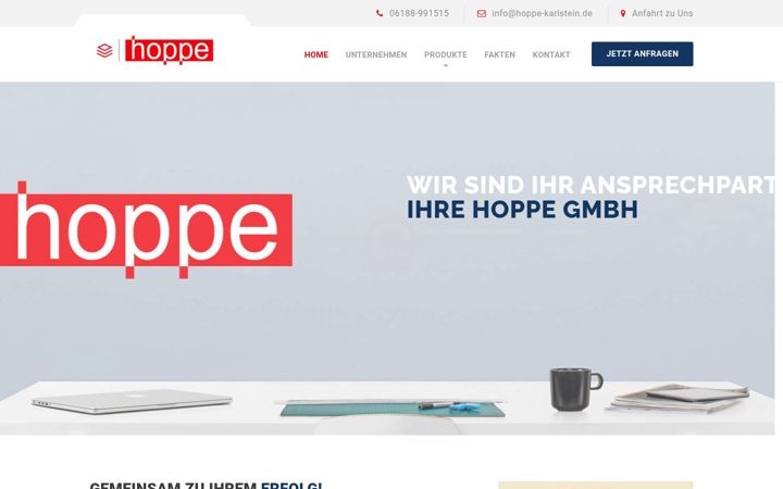 Screenshot of hoppe-karlstein.de