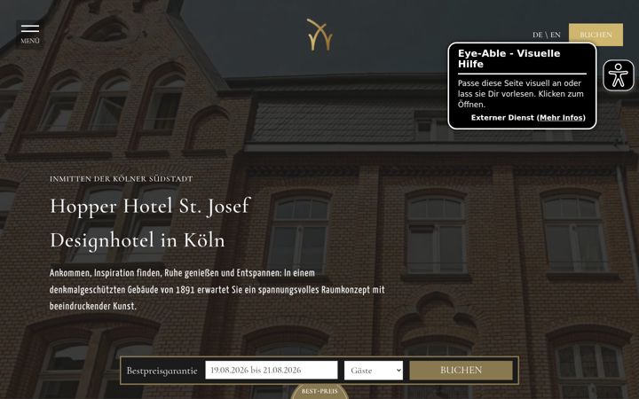 Screenshot of hopper.de