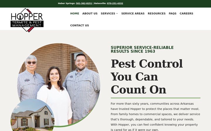 Screenshot of hopperpest.com