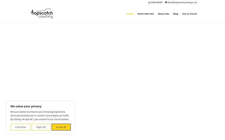 Screenshot of hopscotchcoaching.co.uk