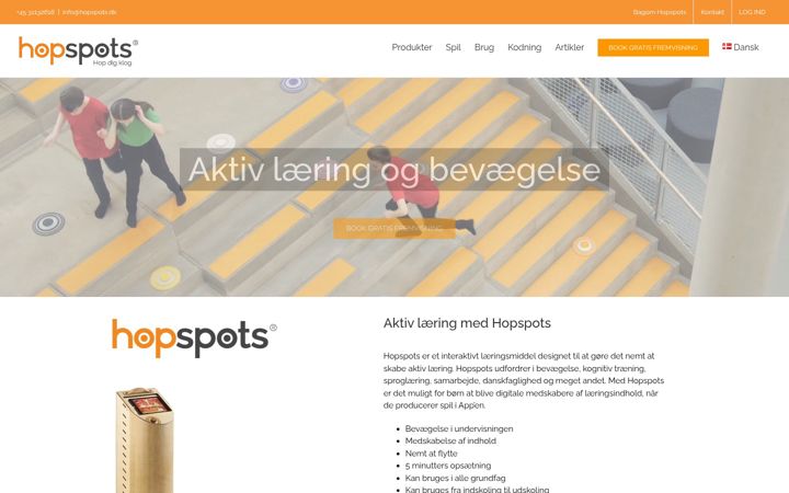 Screenshot of hopspots.dk