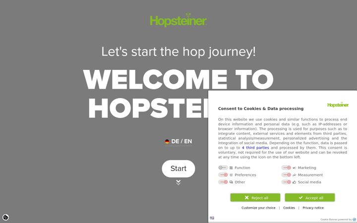Screenshot of hopsteiner.com